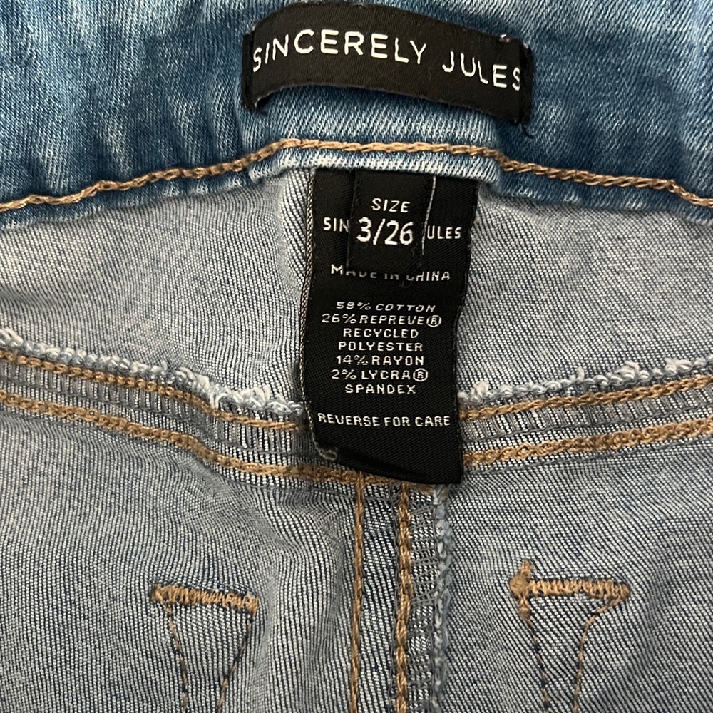 Sincerly Jules Straight leg split leg jeans - Picture 3 of 9